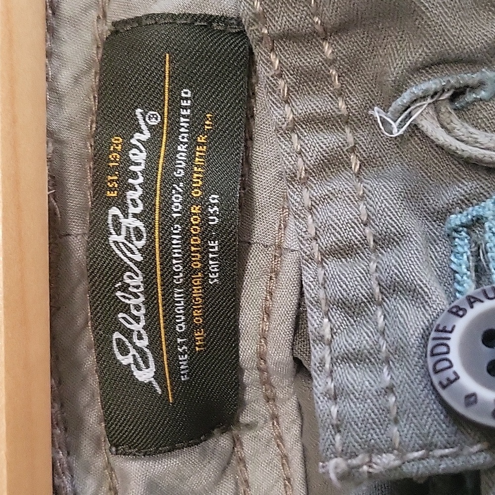 Womens EDDIE BAUER PUTTY CARGO TALL PANTS SIZE 12 - Picture 4 of 16